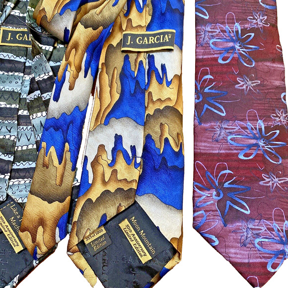 Jerry Garcia Neck Ties 100% Silk Neckties Lot of 5 Abstract Colorful Variety - Picture 6 of 12